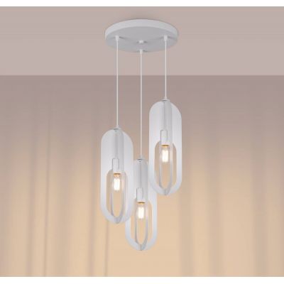Sollux Lighting Nicus lampa wisząca 3x15 W biała SL.1361