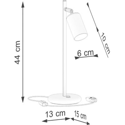 Sollux Lighting Winx lampa biurkowa 1x10 W czarna-złota SL.1389