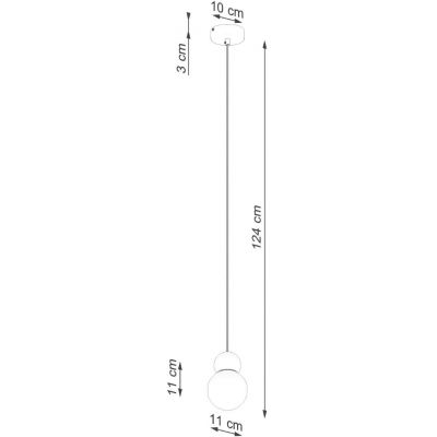 Sollux Lighting Pekka lampa wisząca 1x8 W biała-drewno SL.1390