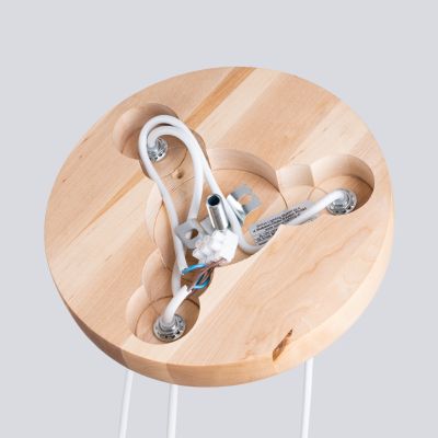 Sollux Lighting Pekka lampa wisząca 3x8 W biała-drewno SL.1391