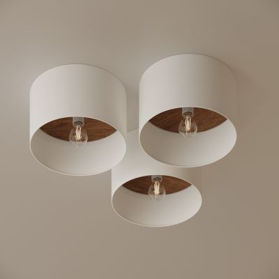 Sollux Lighting Telesto lampa podsufitowa 1x15 W biała- jasny brąz SL.1393
