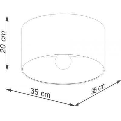 Sollux Lighting Telesto lampa podsufitowa 1x15 W biała- jasny brąz SL.1393