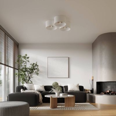 Sollux Lighting Telesto lampa podsufitowa 1x15 W biała- jasny brąz SL.1393