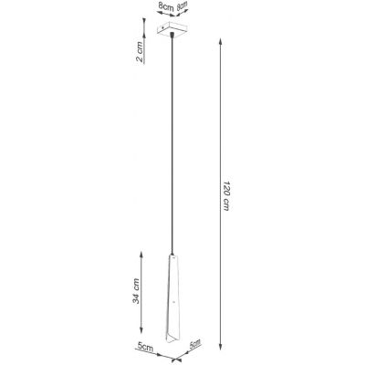 Sollux Lighting Prysm lampa wisząca 1x8 W czarna SL.1400