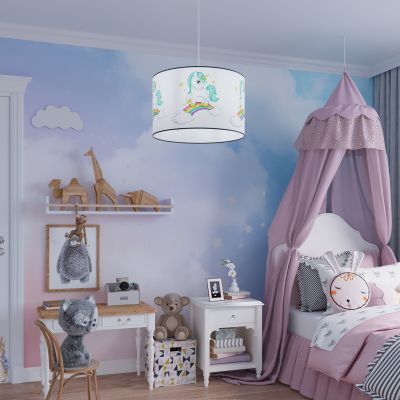 Sollux Lighting Jednorożec lampa wisząca 1x15 W multikolor SL.1413