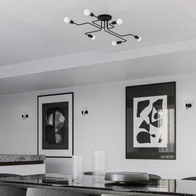 Sollux Lighting Vector lampa podsufitowa 4x15 W czarna SL.1446