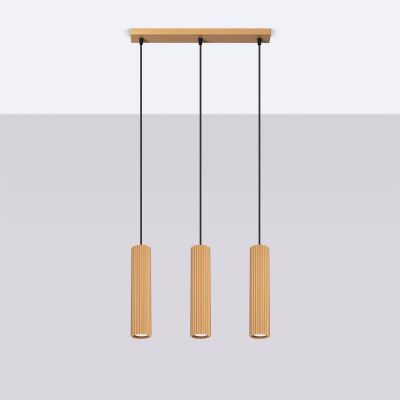 Sollux Lighting Karbon lampa wisząca 3x10 W złota SL.1556