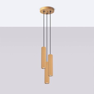 Sollux Lighting Karbon lampa wisząca 3x10 W złota SL.1557