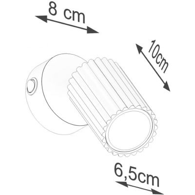 Sollux Lighting Karbon kinkiet 1x10 W złoty SL.1560