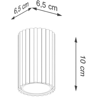 Sollux Lighting Karbon lampa podsufitowa 1x10 W czarna SL.1568