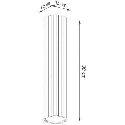 Sollux Lighting Karbon lampa podsufitowa 1x10 W czarna SL.1570