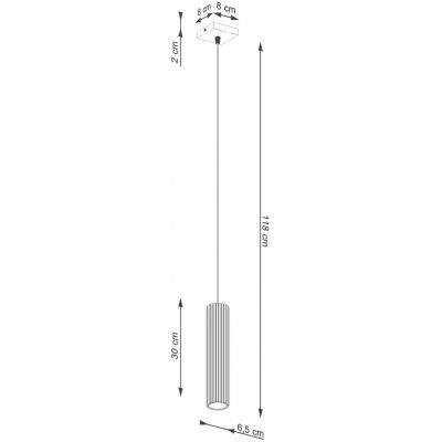 Sollux Lighting Karbon lampa wisząca 1x10 W czarna SL.1573