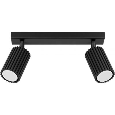 Sollux Lighting Karbon lampa podsufitowa 1x10 W czarna SL.1580