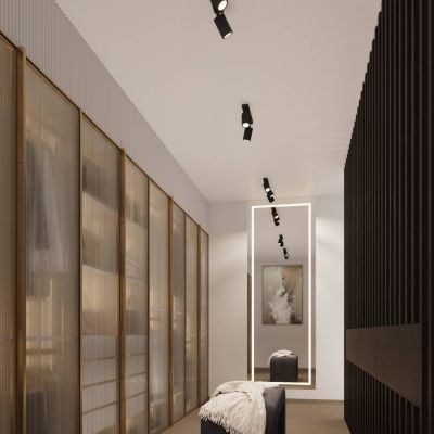 Sollux Lighting Karbon lampa podsufitowa 1x10 W czarna SL.1580