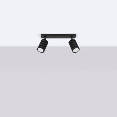 Sollux Lighting Karbon lampa podsufitowa 1x10 W czarna SL.1580