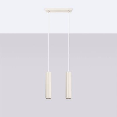 Sollux Lighting Karbon lampa wisząca 2x10 W beżowa SL.1593