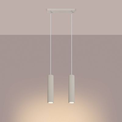 Sollux Lighting Karbon lampa wisząca 2x10 W beżowa SL.1593