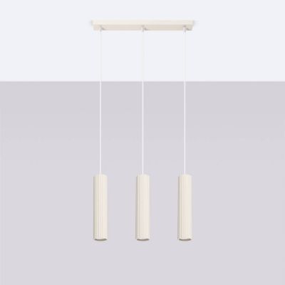 Sollux Lighting Karbon lampa wisząca 3x10 W beżowa SL.1594