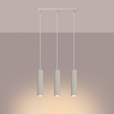 Sollux Lighting Karbon lampa wisząca 3x10 W beżowa SL.1594