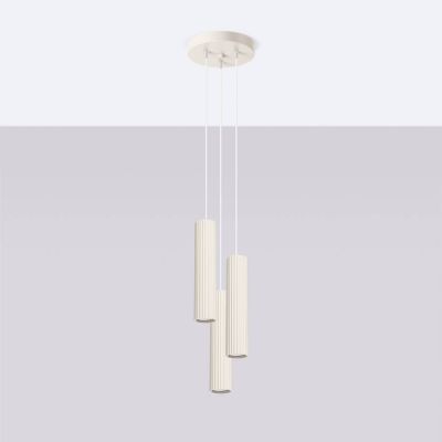 Sollux Lighting Karbon lampa wisząca 3x10 W beżowa SL.1595