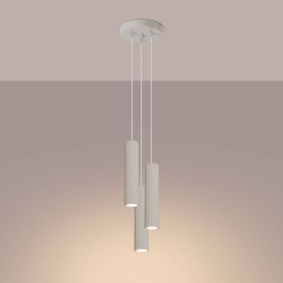 Sollux Lighting Karbon lampa wisząca 3x10 W beżowa SL.1595