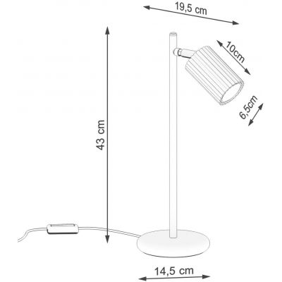 Sollux Lighting Karbon lampa biurkowa 1x10 W beżowa SL.1605