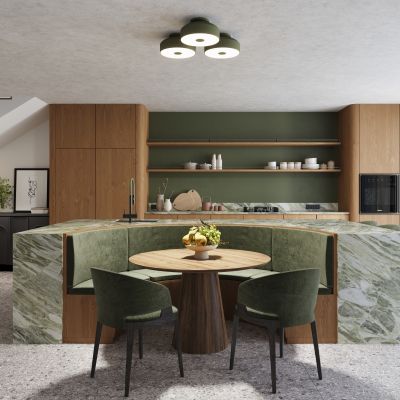 Sollux Lighting Omiq plafon 4x15 W zielony SL.1680