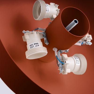 Sollux Lighting Omiq plafon 4x15 W czerwony SL.1681