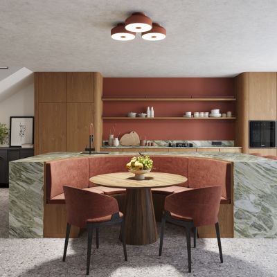 Sollux Lighting Omiq plafon 4x15 W czerwony SL.1681