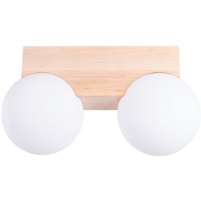 Sollux Lighting Bulbo lampa podsufitowa 2x8 W biała-drewno SL.1683