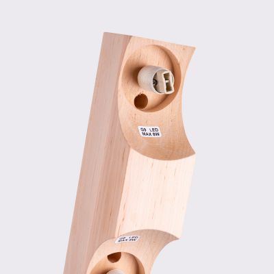 Sollux Lighting Bulbo lampa podsufitowa 2x8 W biała-drewno SL.1683