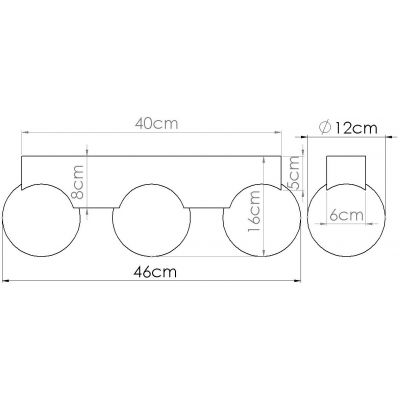 Sollux Lighting Bulbo lampa podsufitowa 3x8 W biała-drewno SL.1684