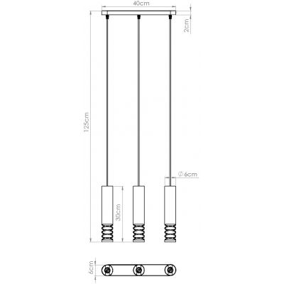 Sollux Lighting Lami lampa wisząca 3x10 W biała SL.1688