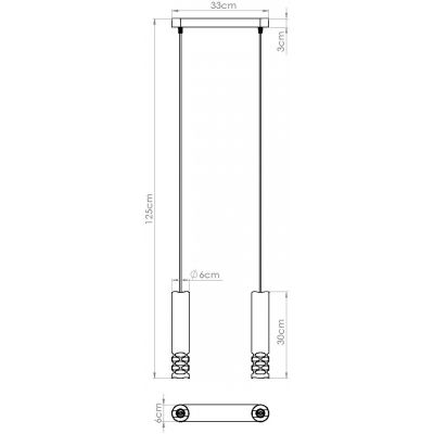 Sollux Lighting Liro lampa wisząca 2x10 W biała SL.1692
