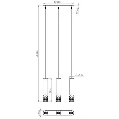 Sollux Lighting Liro lampa wisząca 3x10 W biała SL.1693