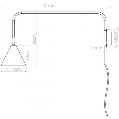 Sollux Lighting Nox kinkiet 1x10 W złoty SL.1698