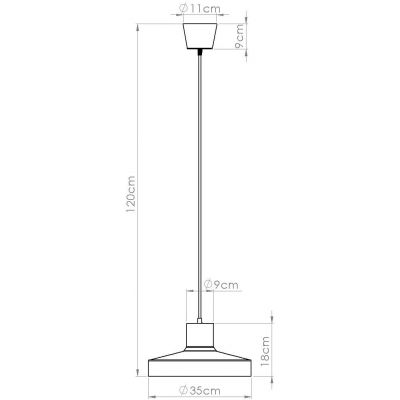 Sollux Lighting Bilo lampa wisząca 1x15 W czerwona SL.1706