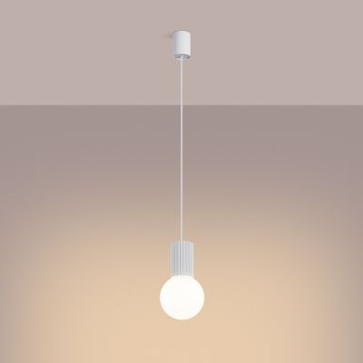 Sollux Lighting Halo lampa wisząca 1x8 W biała SL.1709