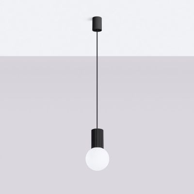 Sollux Lighting Halo lampa wisząca 1x8 W biała-czarna SL.1714