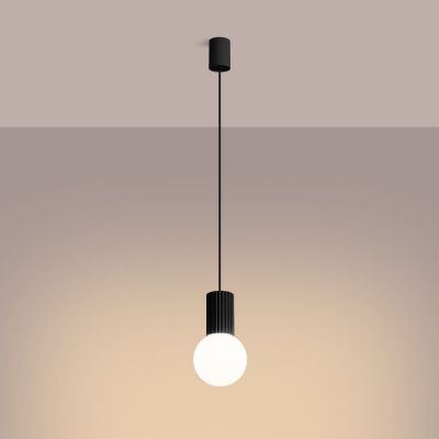 Sollux Lighting Halo lampa wisząca 1x8 W biała-czarna SL.1714
