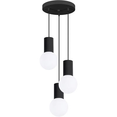 Sollux Lighting Halo lampa wisząca 3x8 W biała-czarna SL.1715
