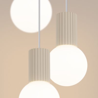 Sollux Lighting Halo lampa wisząca 3x8 W biała-beżowa SL.1720