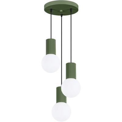 Sollux Lighting Halo lampa wisząca 3x8 W biała-zielona SL.1725