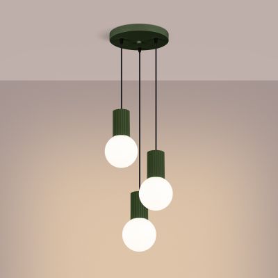 Sollux Lighting Halo lampa wisząca 3x8 W biała-zielona SL.1725
