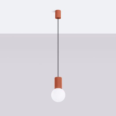 Sollux Lighting Halo lampa wisząca 1x8 W biała-czerwona SL.1729