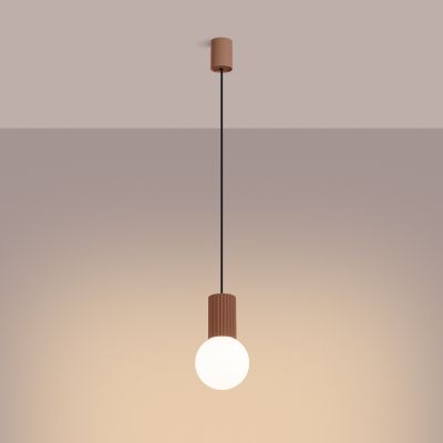 Sollux Lighting Halo lampa wisząca 1x8 W biała-mocca SL.1734