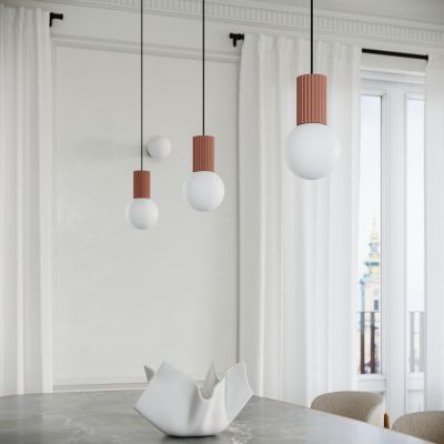 Sollux Lighting Halo lampa wisząca 1x8 W biała-mocca SL.1734
