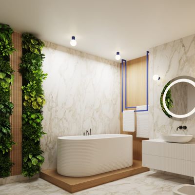 Sollux Lighting Halo lampa podsufitowa 1x8 W biała-ultramaryna SL.1738