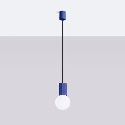 Sollux Lighting Halo lampa wisząca 1x8 W biała-ultramaryna SL.1739