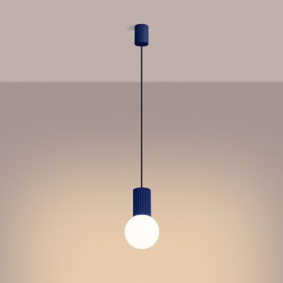 Sollux Lighting Halo lampa wisząca 1x8 W biała-ultramaryna SL.1739